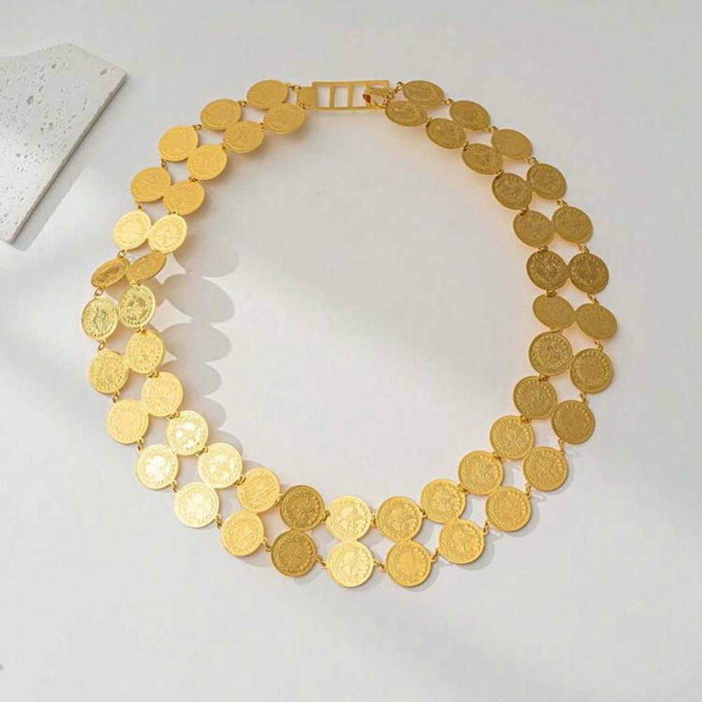 Luxurious Gold Coin belt double layer